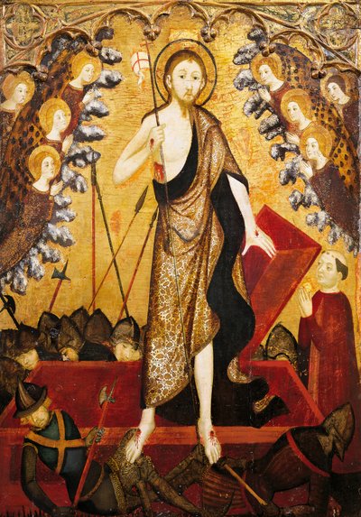 Opstanding van Christus, paneel van het altaarstuk van het Heilig Graf door Jaume Serra