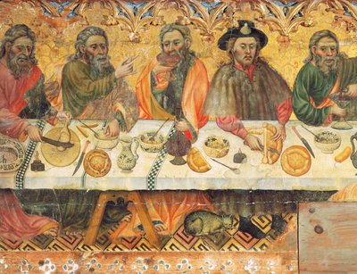 Heilig Avondmaal, (detail) door Jaume the elder Ferrer