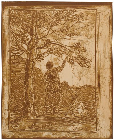 De dood en het meisje door Jean-Baptiste-Camille Corot