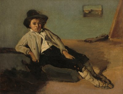 Italiaanse boerenjongen door Jean-Baptiste-Camille Corot