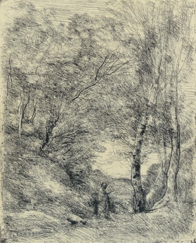 De tuin van Horace door Jean-Baptiste-Camille Corot