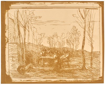 Lunch op de open plek door Jean-Baptiste-Camille Corot