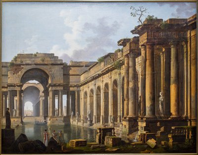 Ruïnes van een oud bad door Jean Baptiste Berlot