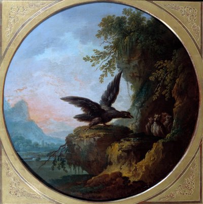 De adelaar en de uil door Jean Baptiste Claudot