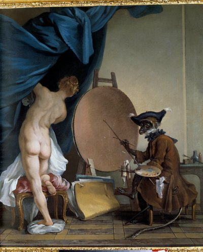 De Schilderende Aap door Jean Baptiste Deshays