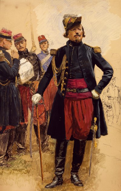 Commandant van de Franse troepen in de Krim, door Jean Baptiste Edouard Detaille door Jean Baptiste Edouard Detaille