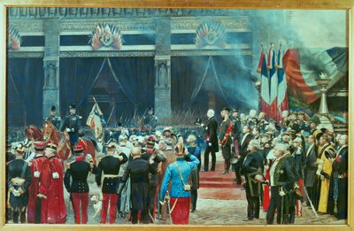 Funerailles de Louis Pasteur, 5 okt. ... (schilderij op doek) door Jean Baptiste Edouard Detaille