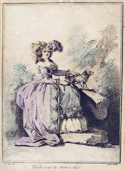 Studie voor de Demoiselles door Jean-Baptiste Huet
