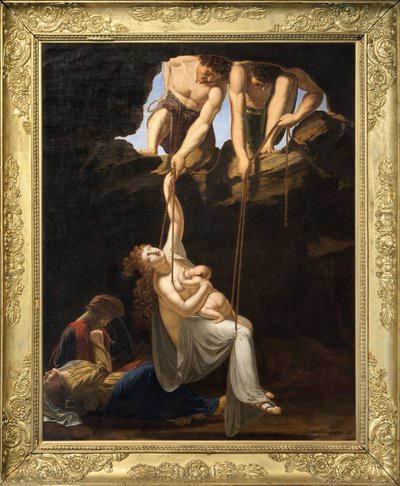 Menselijke offerande bij de Galliërs door Jean Baptiste Isabey