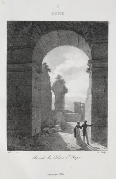 Reis naar Italië in 1822 door Jean-Baptiste Isabey