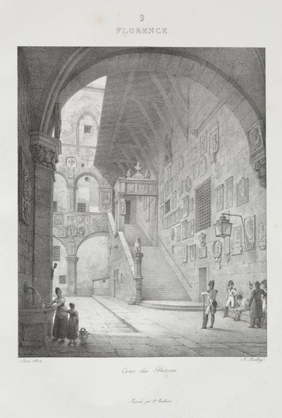 Reis naar Italië in 1822 door Jean-Baptiste Isabey