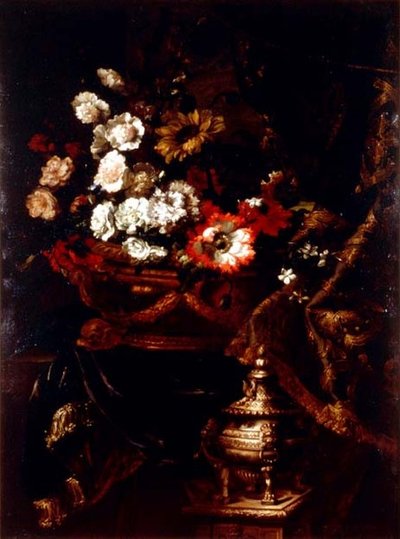 Stilleven van bloemen door Jean Baptiste Monnoyer