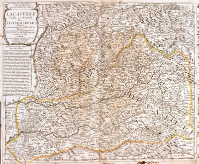 Castilië en León, La Rioja, Navarra, Aragon, Castilië-La Mancha, Extremadura, Madrid, Spanje door Jean Baptiste Nolin