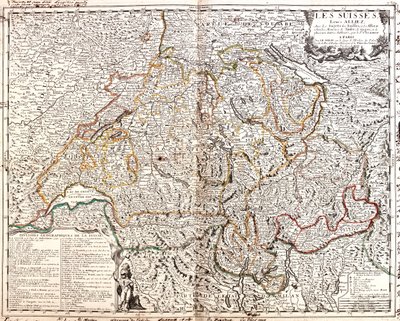Frankrijk (Regio: Lotharingen, Elzas, Franche-Comté, Rhône-Alpes), Zwitserland, Duitsland (deelstaat: Baden-Württemberg, Beieren), Liechtenstein, Oostenrijk (deelstaat: Voralberg), Italië (Regio: Lombardije, Piemonte, Aostadal) door Jean Baptiste Nolin