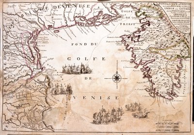 Italië (Regio: zuidoost Veneto), Slovenië (Statistische Regio: Kust-Karst), Kroatië (Provincie: Istrië) door Jean Baptiste Nolin