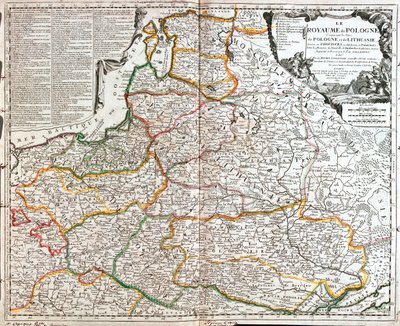 Polen (met uitzondering van de woiwodschappen: Lubusz, West-Pommeren, Neder-Silezië), Litouwen, Letland, Estland, Wit-Rusland, Oekraïne (Oblast: Chernihiv, Kiev, Zhytomyr, Rivne, Volyn, Vinnytsia, Khmelnytsky, Ternopil, Lviv) door Jean Baptiste Nolin
