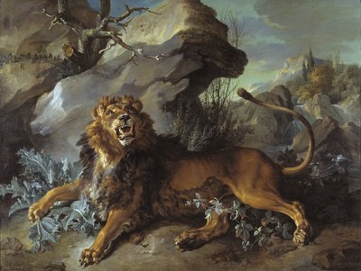 De leeuw en de vlieg door Jean-Baptiste Oudry