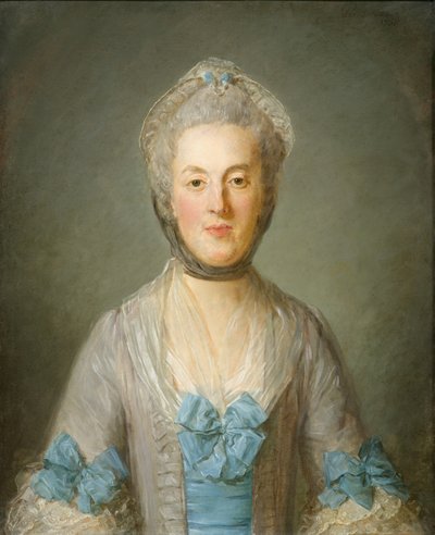 Portret van een Dame door Jean Baptiste Perronneau