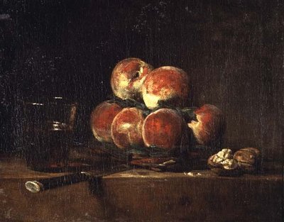 Mand met Perziken door Jean Baptiste Simeon Chardin