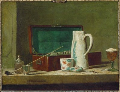 Pijpen en drinkvazen ... door Jean-Baptiste Simeon Chardin