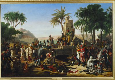 Het Franse leger stopt bij Syene in ... door Jean-Charles Tardieu