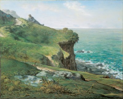 Kliffen bij Greville door Jean Francois Millet