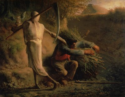 De Dood en de Houthakker door Jean Francois Millet