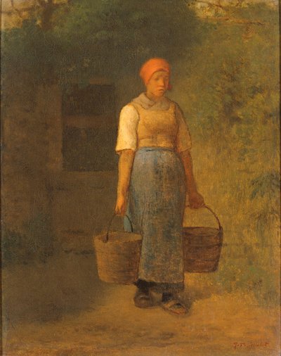 Meisje met water door Jean-Francois Millet