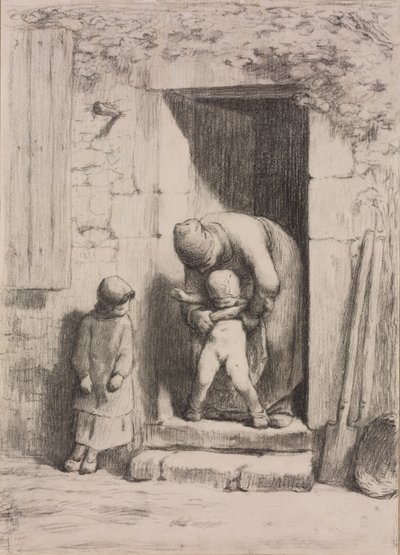 Moederlijke bezorgdheid door Jean-Francois Millet