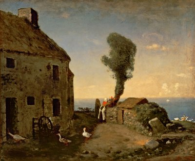 Geboorteplaats van Millet in Gruchy door Jean Francois Millet