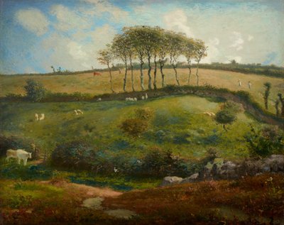 Weide bij Cherbourg (Normandië) door Jean-Francois Millet