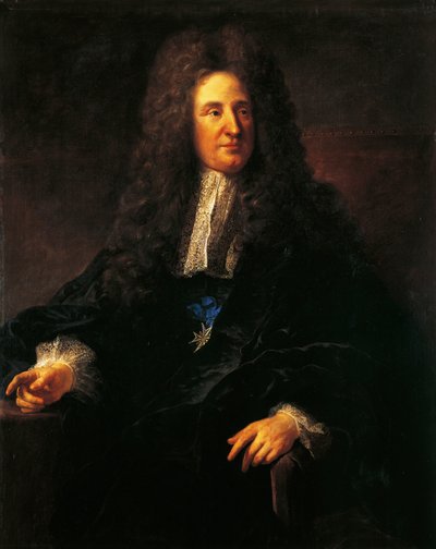 Portret van Jules Hardouin Mansart (1646-1708), Franse architect, leidende figuur van de Franse barokarchitectuur door Jean Francois Millet