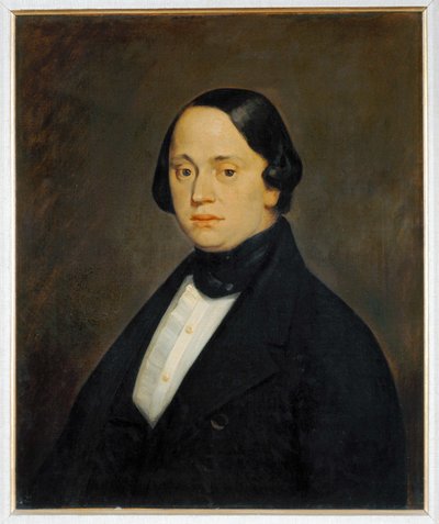 Portret van M. Fournerie (schilderij op doek) door Jean-Francois Millet