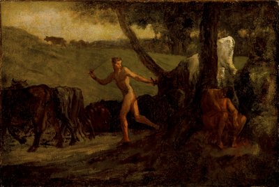 Studie voor „Mercurius leidt de koeien van Argus naar het water“ door Jean-Francois Millet