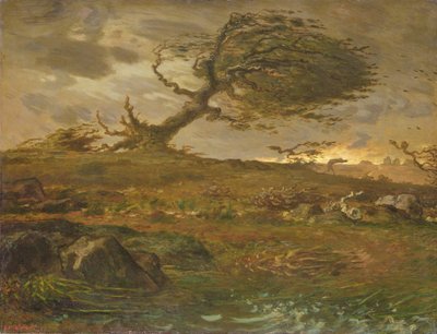 De Windvlaag door Jean Francois Millet