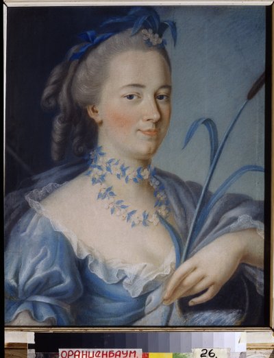 Portret van gravin Praskovie Alexandrovna Bruce door Jean Francois Samsois