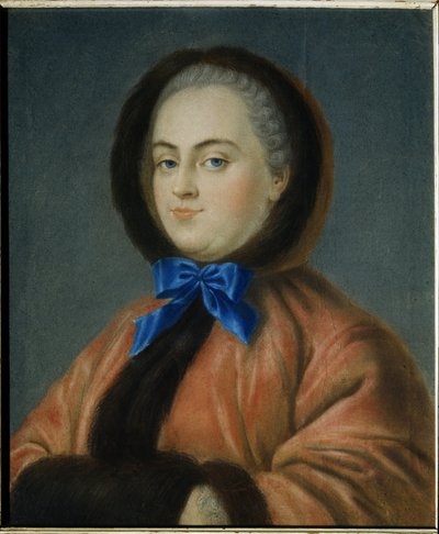 Hiver. Portret van prinses Daria Alexeyevna Golitsyna (1724-1798) (Winter) door Jean Francois Samsois