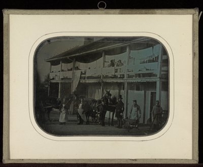 Achteraanzicht van het landhuis van Jean-Gabriel Eynard in Beaulieu door Jean Gabriel Eynard