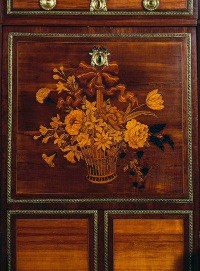 Bloemenmand (detail) door Jean Henri Riesener