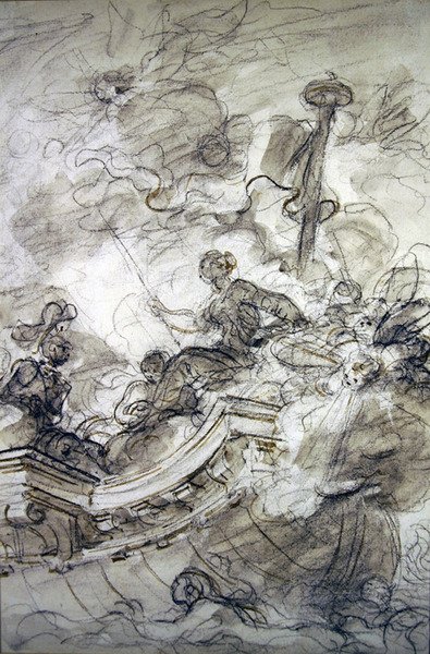 Astolfo vaart weg met Andronica en Sofrosina door Jean Honore Fragonard
