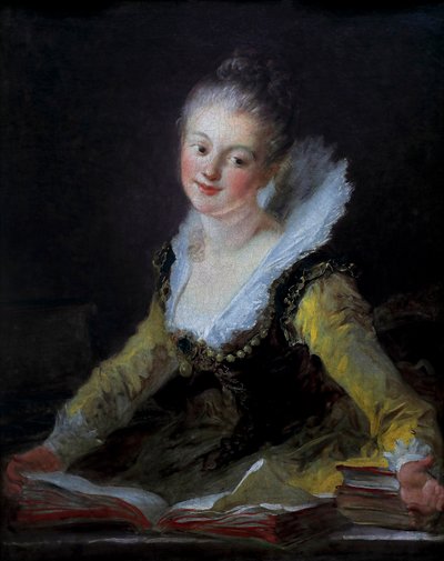 Fantasiefiguur. Vermoedelijk portret van Anne-Louise Brillon de Jouy door Jean Honore Fragonard