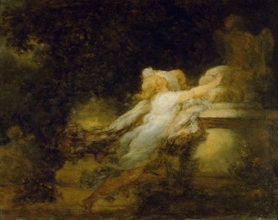 De gelofte van liefde ... door Jean-Honore Fragonard