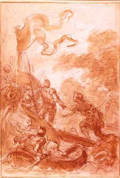 Orlando verlaat het eiland door Jean Honore Fragonard