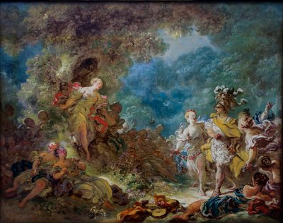 Rinaldo in de tuinen van Armida door Jean Honore Fragonard