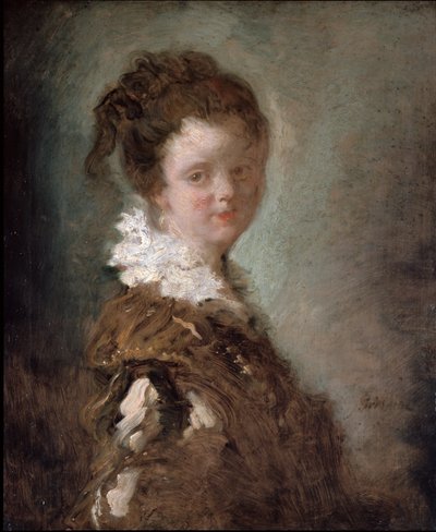 Jonge vrouw door Jean-Honore Fragonard