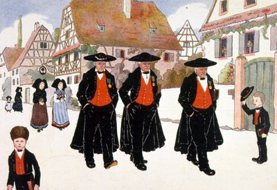 Franse vieringen ter gelegenheid van de terugkeer van de Elzas naar Frankrijk door Jean Jacques Waltz