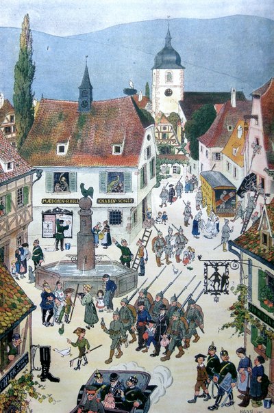 Duitsers bezetten de Elzas door Jean Jacques Waltz