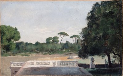 Tuinen van de Villa Borghese gezien vanaf de Villa Medici in Rome door Jean Jacques Henner