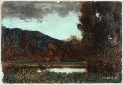 Landschap van de Elzas, schemering, tussen 1879 en 1888 door Jean Jacques Henner