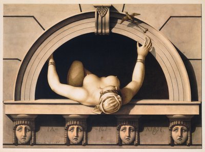 Hij is vrij (Il est Libre), c. 1798 door Jean Jacques Lequeu
